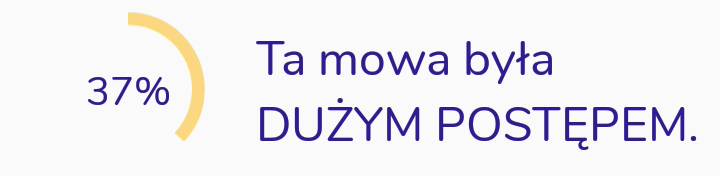 Ta mowa była DUŻYM POSTĘPEM