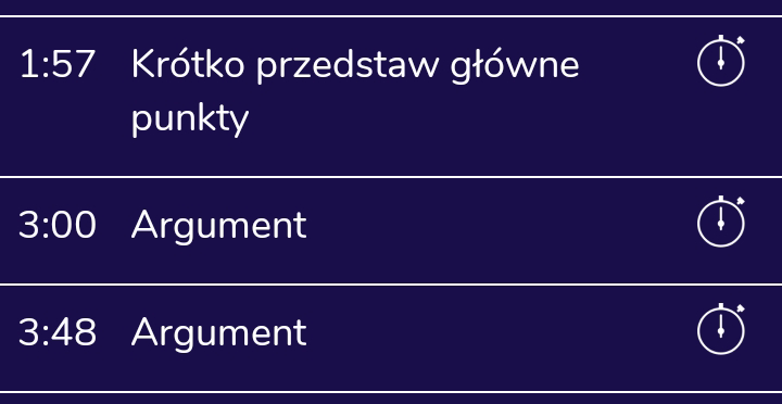 Zaznaczanie czasu w aplikacji