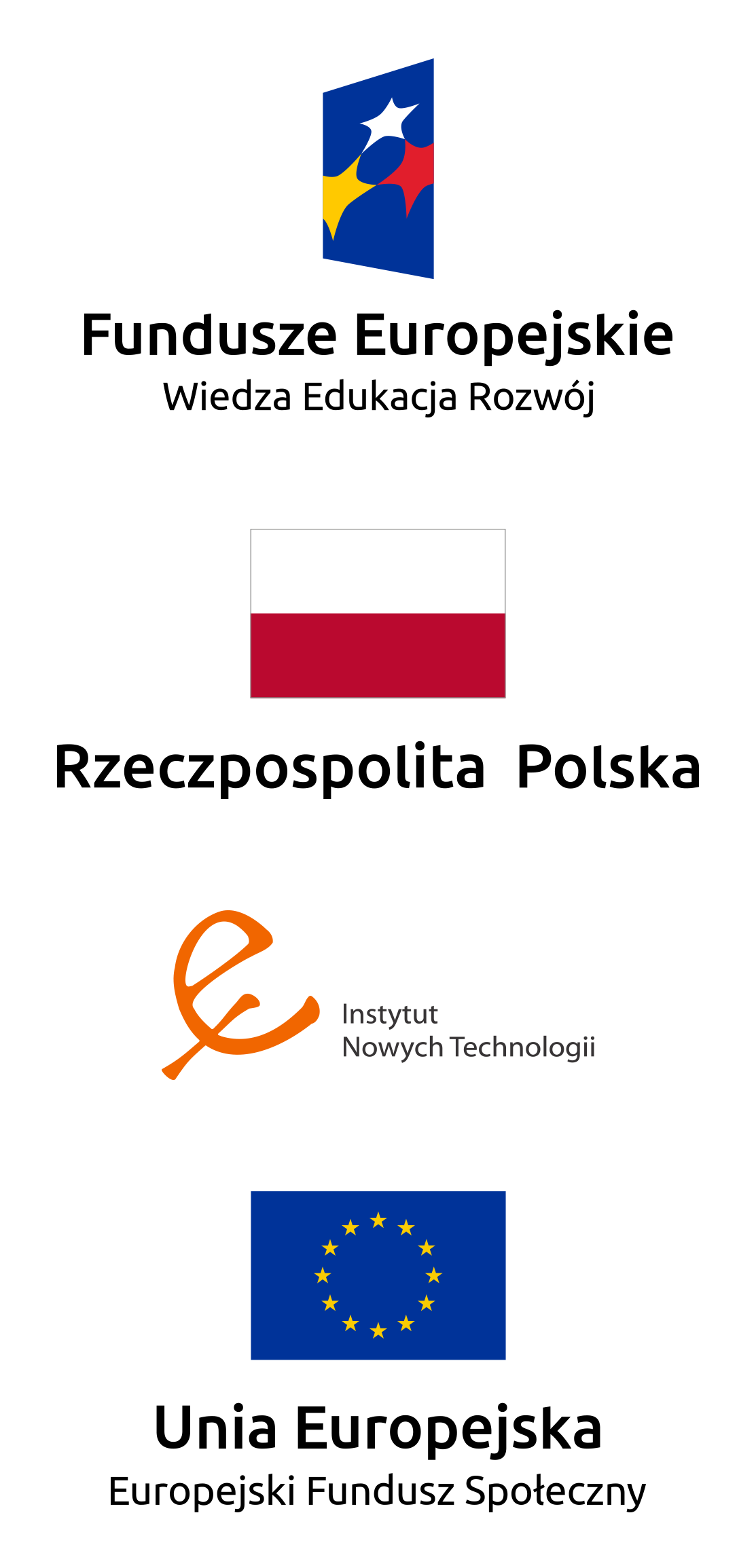 Fundusze Europejskie Wiedza Edukacja Rozwój; Rzeczpospolita Polska; Instytut Nowych Technologii; Unia Europejska - Europejski Fundusz Społeczny